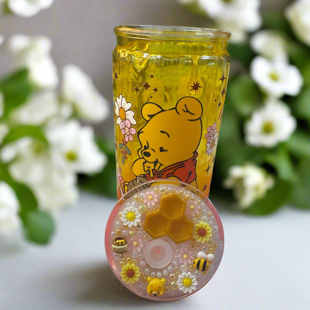 16 oz Acrylic Snow Globe – Pooh Bear Honey Drip
