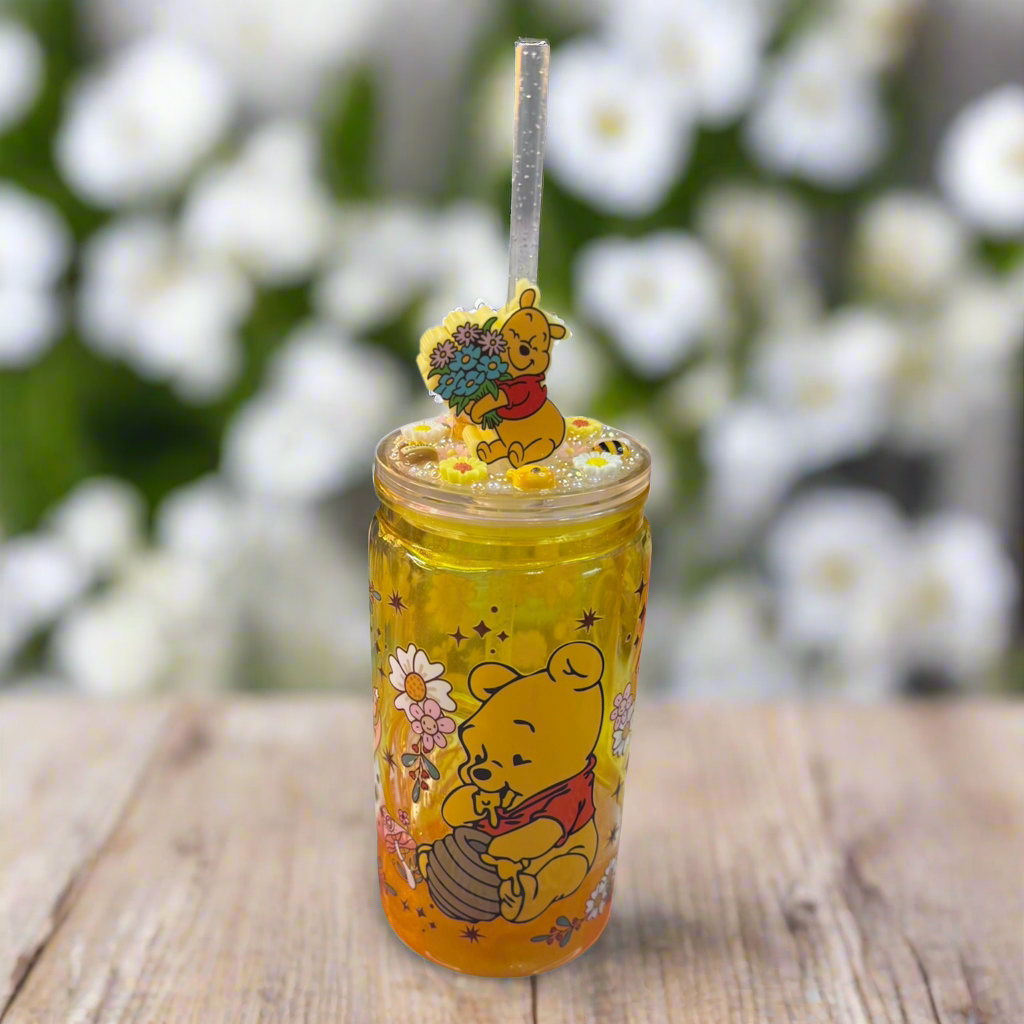 16 oz Acrylic Snow Globe – Pooh Bear Honey Drip
