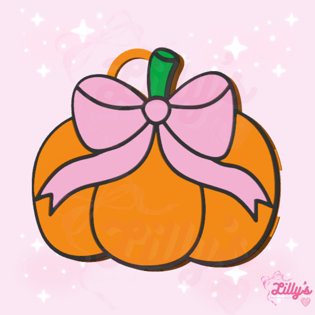 Pumpkin with Bow Can Opener Keychain