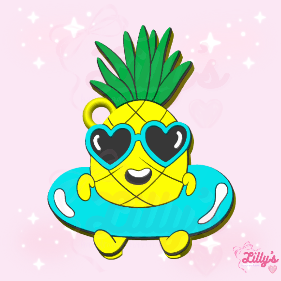 Summer Pineapple Can Opener Keychain
