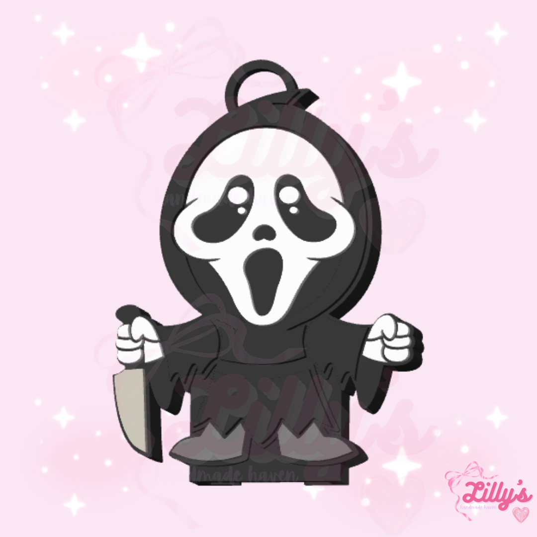 Ghost Face Scary Guy Can Opener Keychain