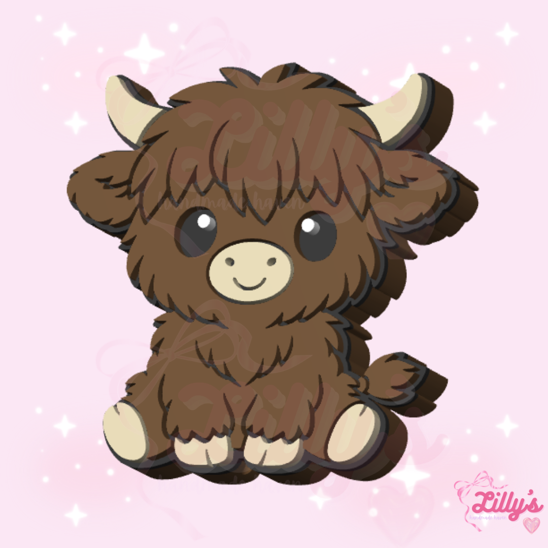 Baby Highland Cow Pen Topper