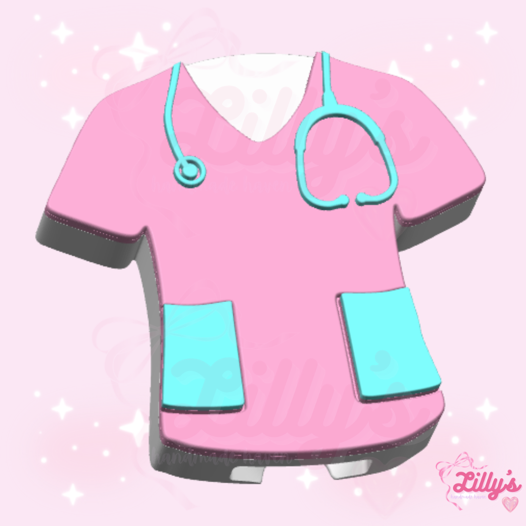 Nurse Scrub Top Can Opener Keychain