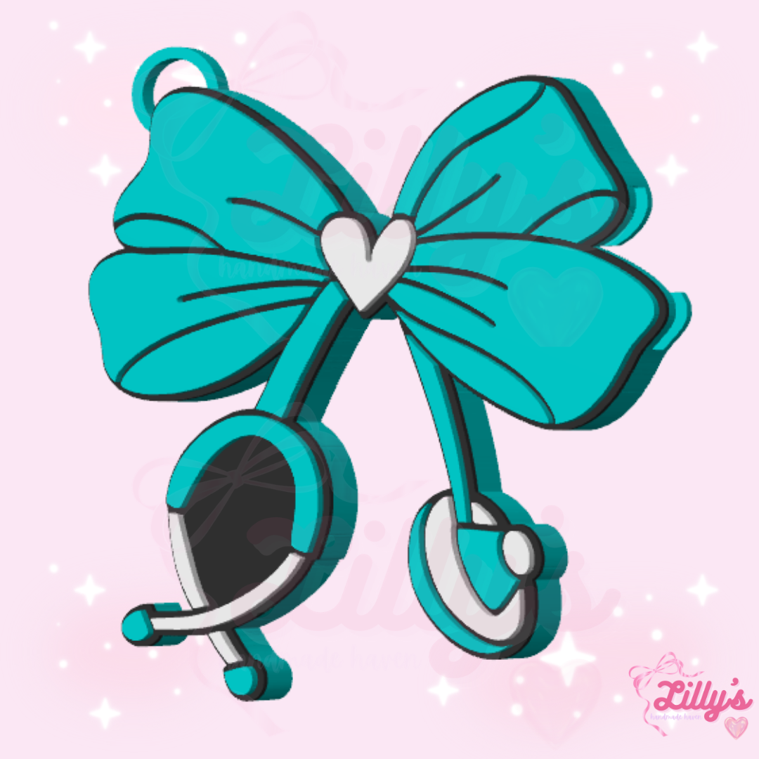 Stethoscope Bow Can Opener Keychain