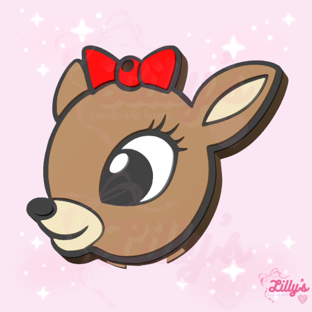 Girl Reindeer Can Opener Keychain