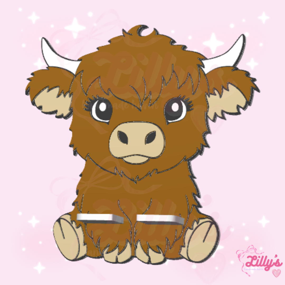 Highland Cow #3 Phone Holder