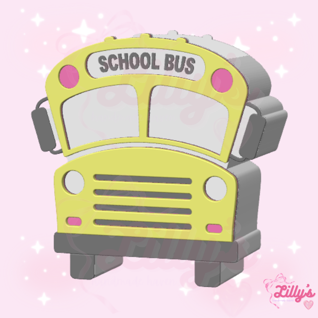 School Bus Pen/Makeup Brush Holder