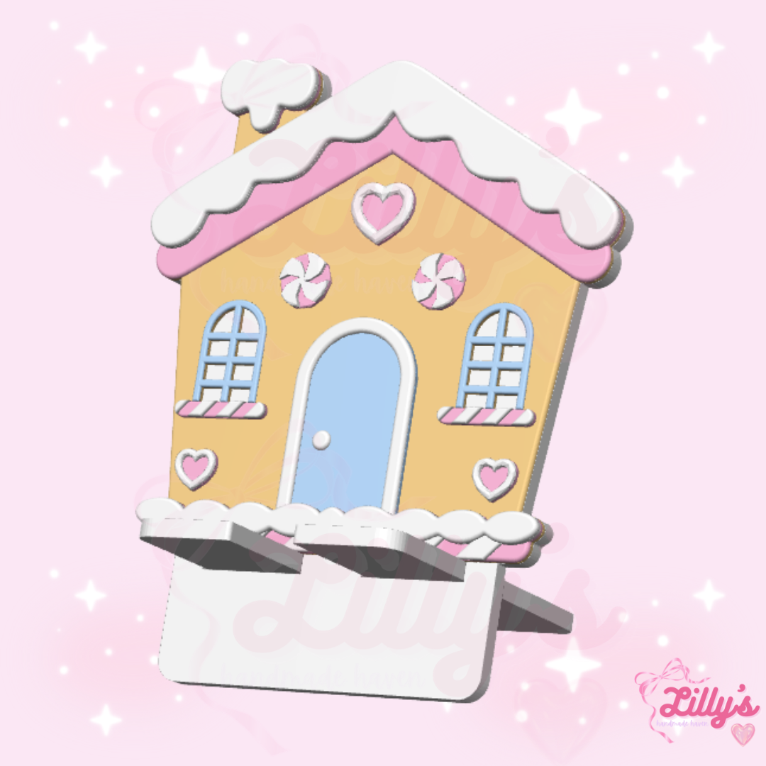 Gingerbread House Phone Holder