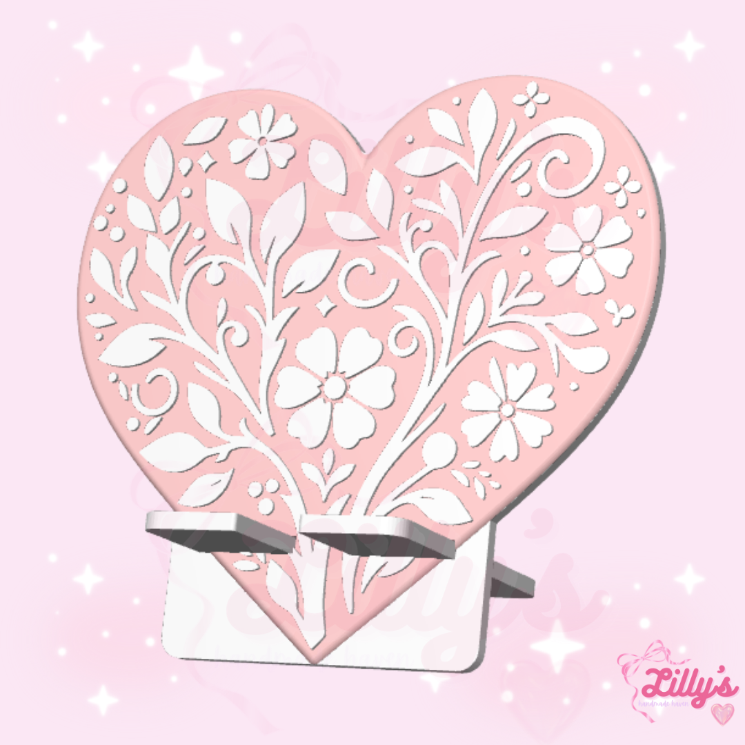 Heart Motif Phone Holder