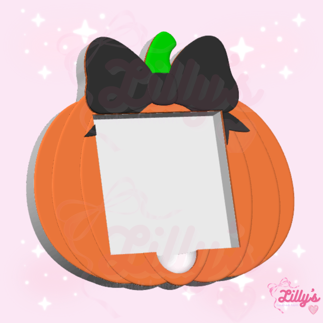 Pumpkin with Bow Sticky Note Holder