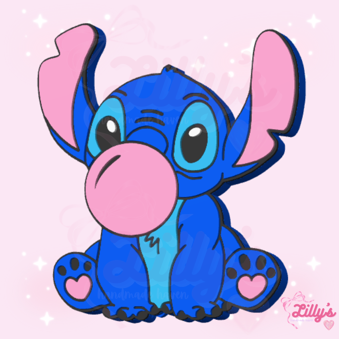 Blue Alien Bubble Pen Topper