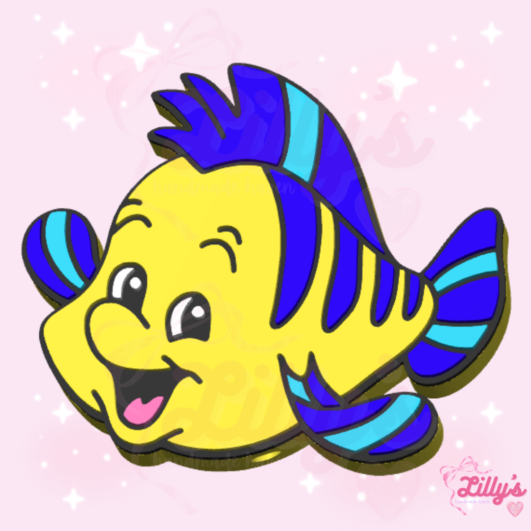 Mermaid Princess Yellow Fish Pen Topper