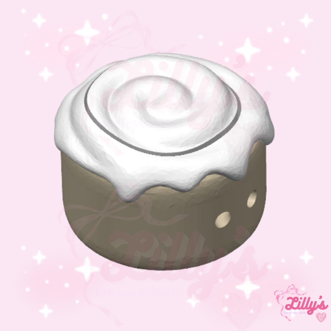 Cinnamon Bun Fidget Clicker Keychain