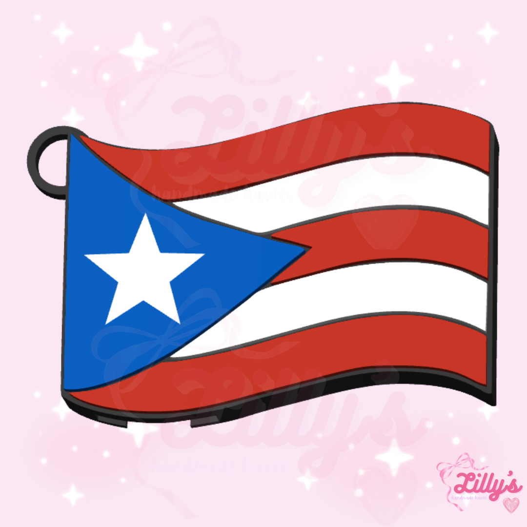 Puerto Rican Flag Can Opener Keychain