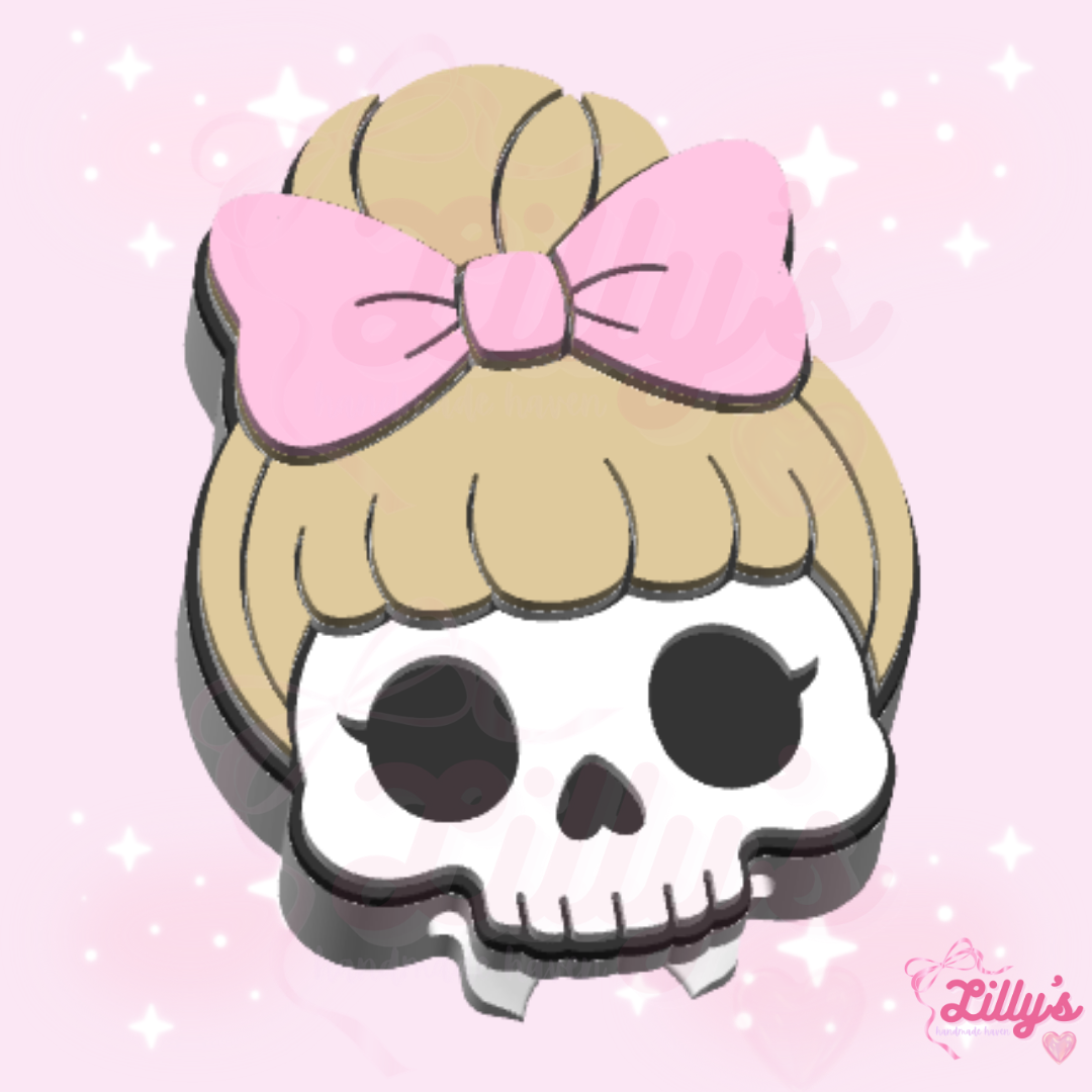 Mama Skull with Bun Can Opener Keychain