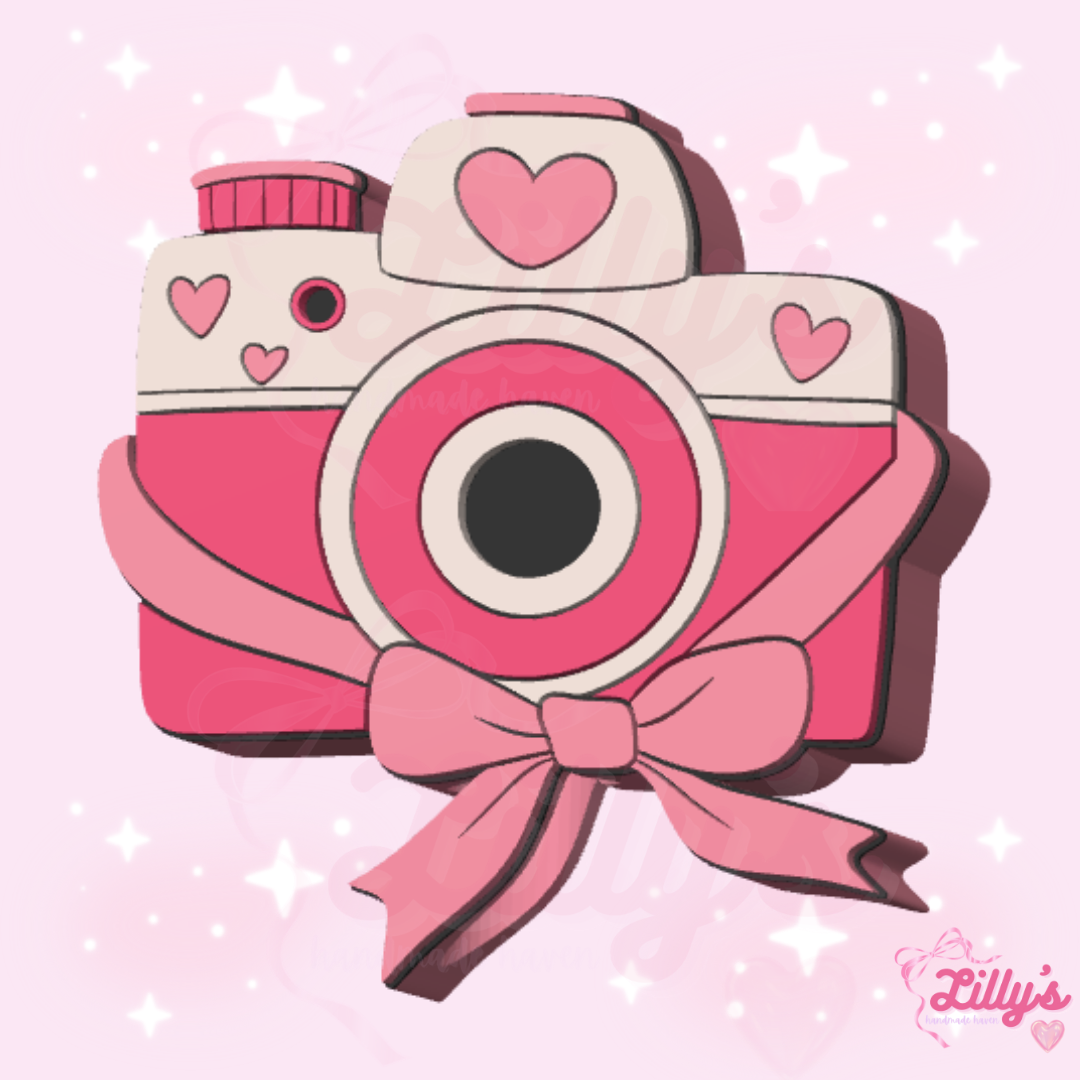 Girly Camera Straw Topper