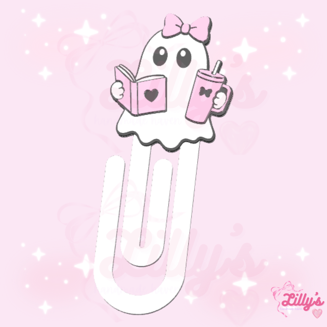 Ghost Book Lover Jumbo Paper Clip