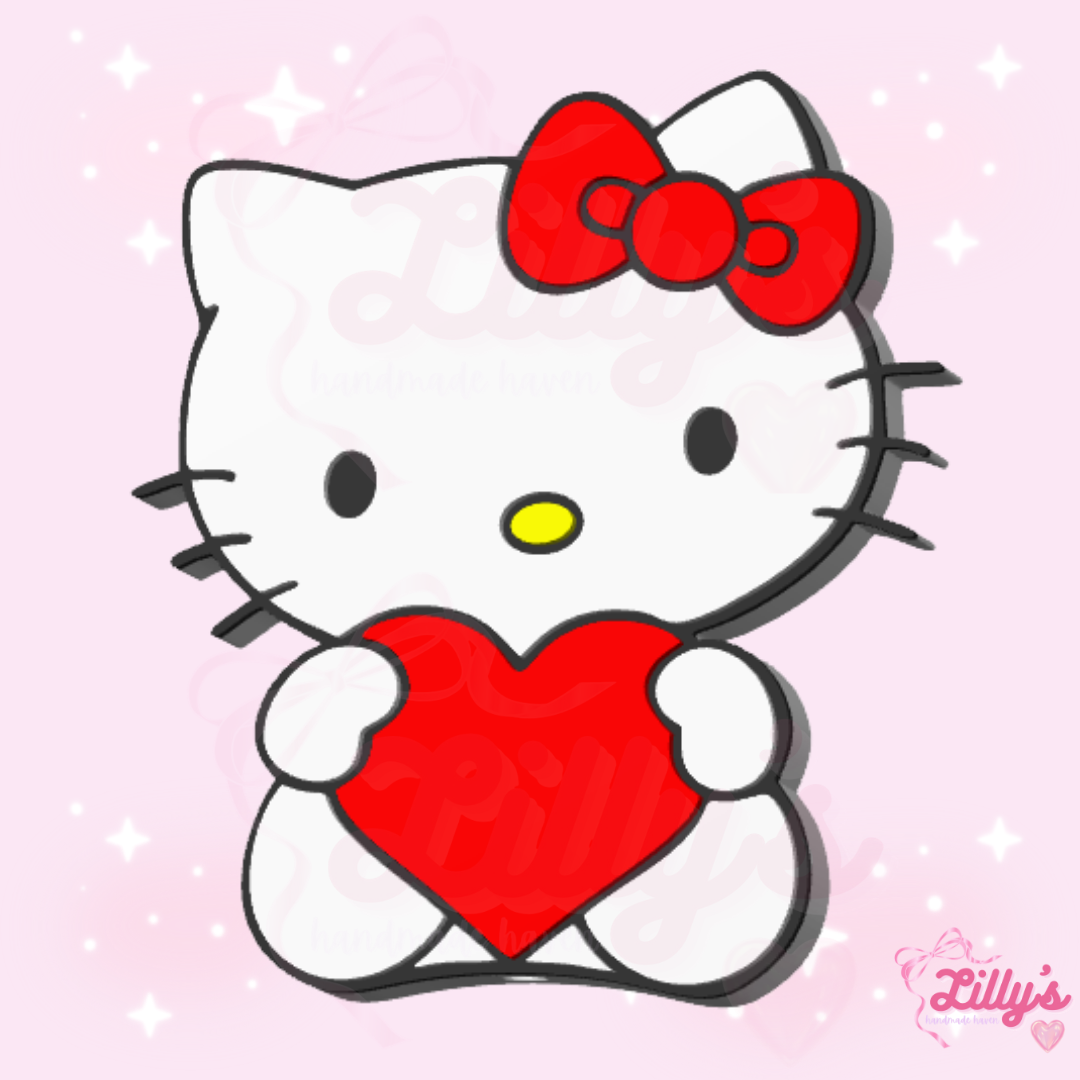 Cute Cat Heart Pen Topper