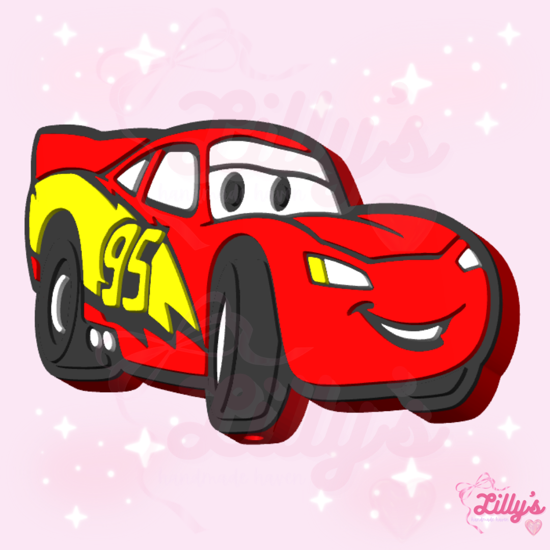 Red Lightning Car Pen Topper