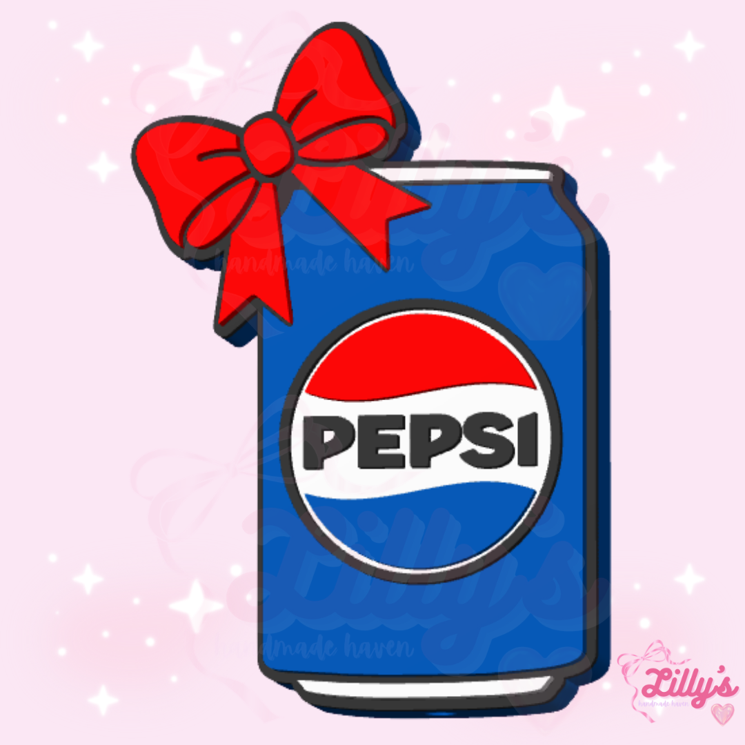 Blue Soda with Bow Pen Topper