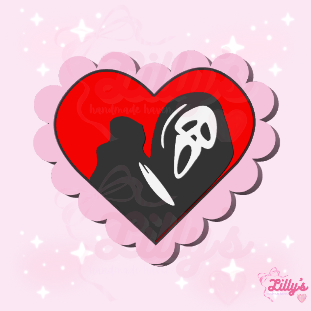 Scream Guy Heart Pen Topper