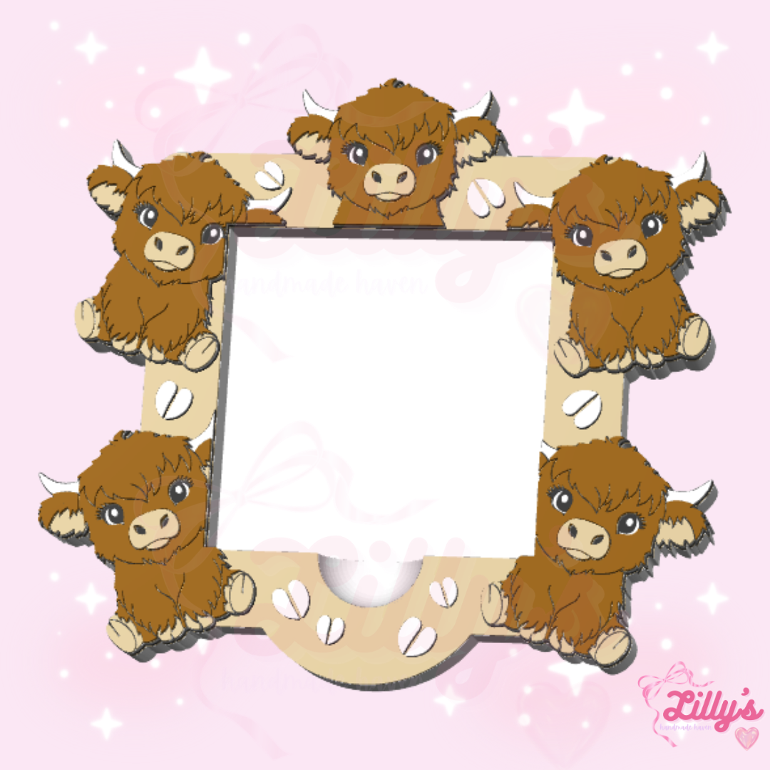 Highland Cow #2 Sticky Note Holder