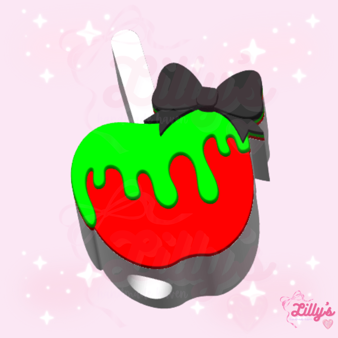 Spooky Candy Apple Straw Topper