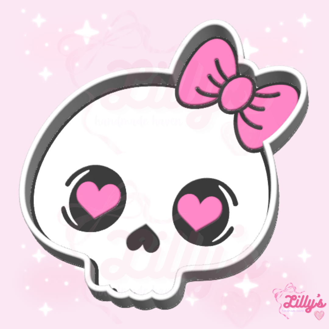 Skull with Bow Trinket Tray