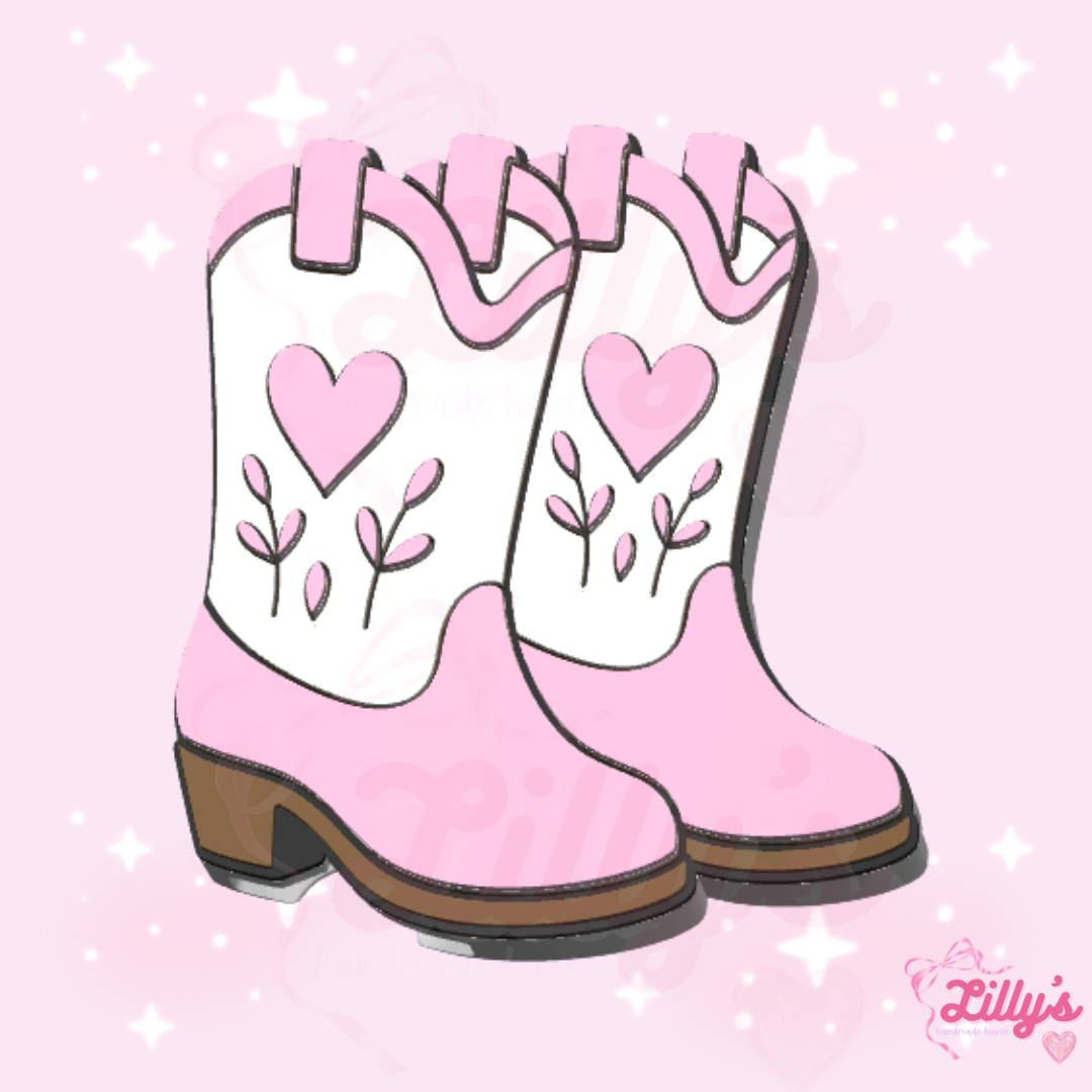 Cowgirl Boots with Hearts Can Opener Keychain