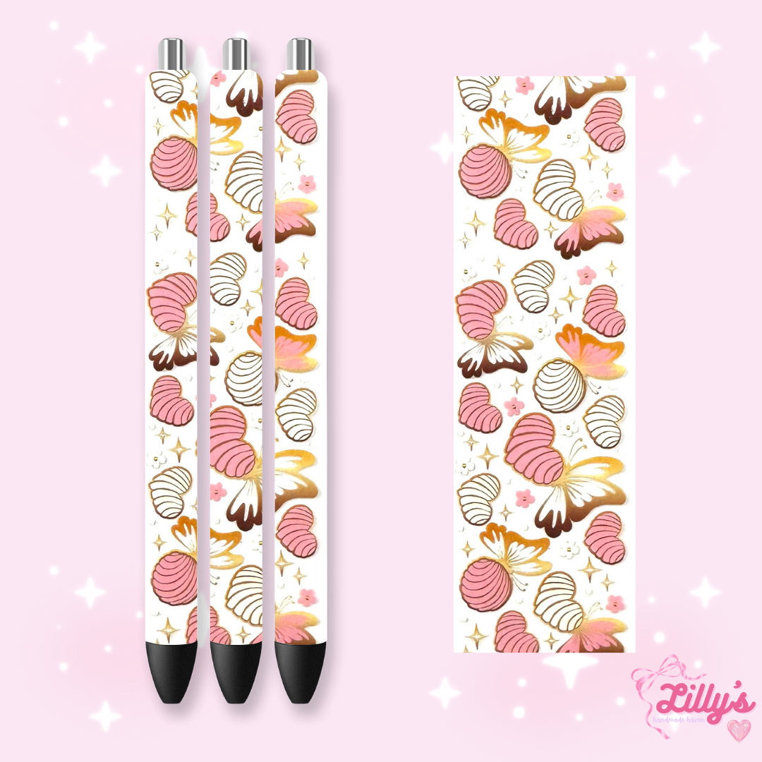 Drinks & Coffee Custom Glitter Resin Pens β Choose Your Wrap & Glitter