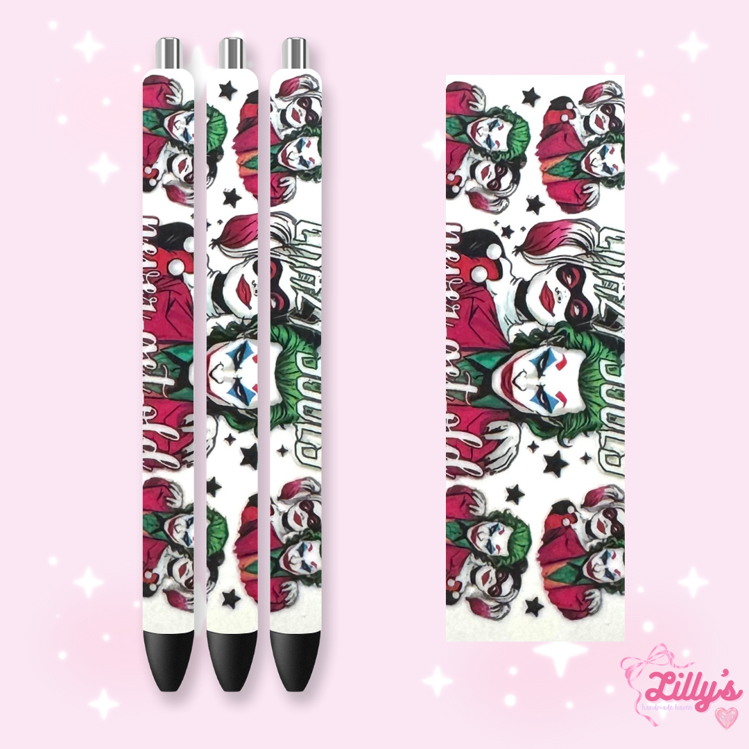 Cartoon & Movie Custom Glitter Resin Pens β Choose Your Wrap & Glitter