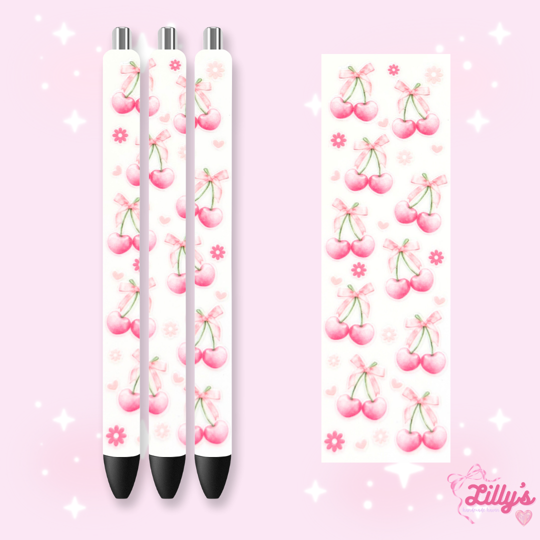 Fruit Custom Glitter Resin Pens β Choose Your Wrap & Glitter