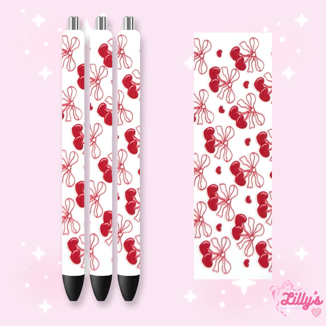Fruit Custom Glitter Resin Pens β Choose Your Wrap & Glitter