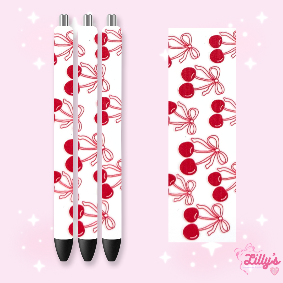 Fruit Custom Glitter Resin Pens β Choose Your Wrap & Glitter