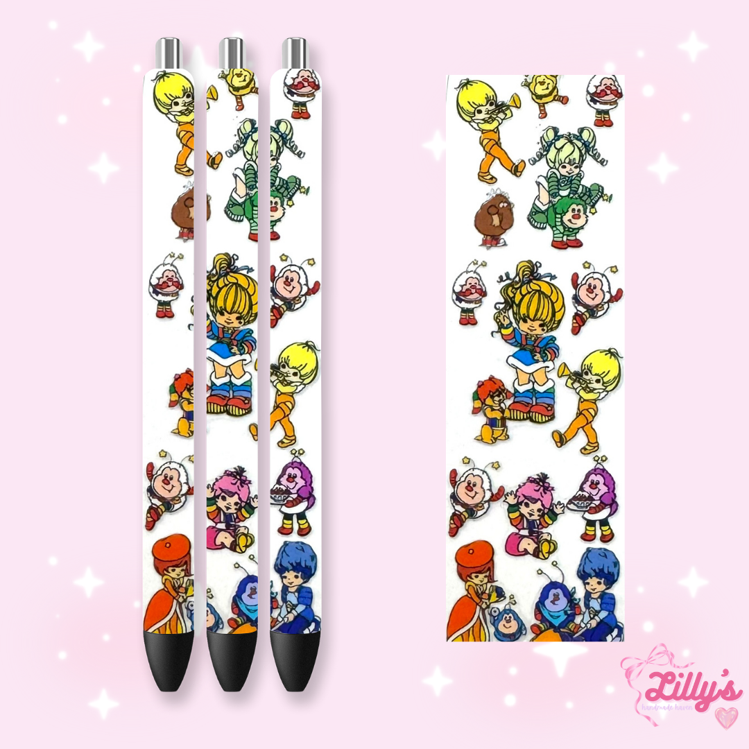 Cartoon & Movie Custom Glitter Resin Pens β Choose Your Wrap & Glitter