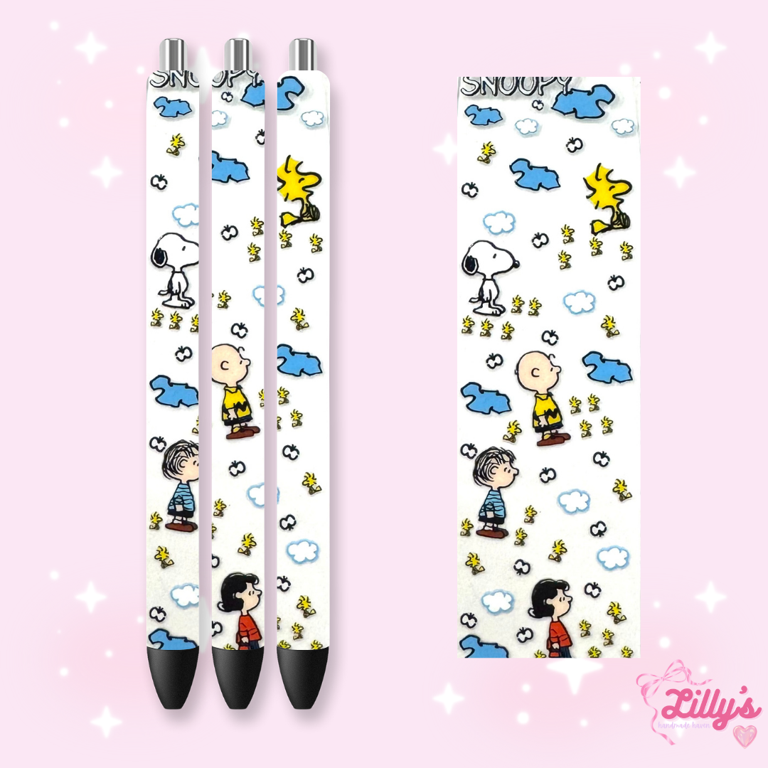 Cartoon & Movie Custom Glitter Resin Pens β Choose Your Wrap & Glitter