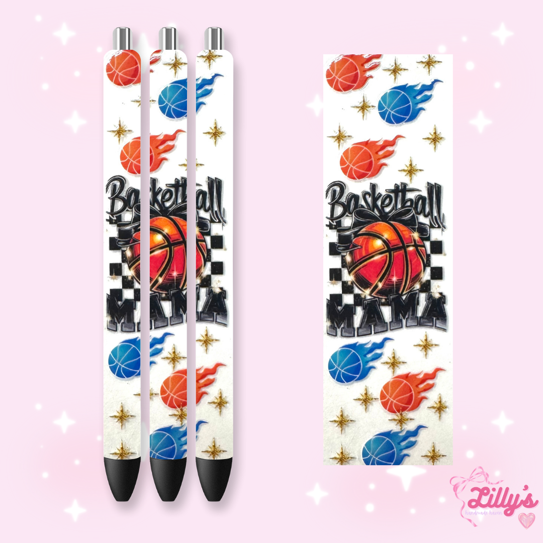 Nurse, Teacher & Sports Custom Glitter Resin Pens β Choose Your Wrap & Glitter