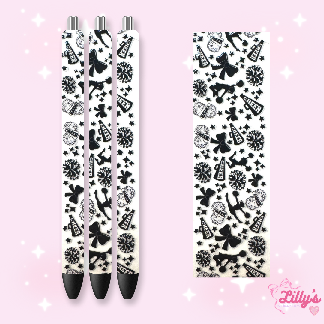 Nurse, Teacher & Sports Custom Glitter Resin Pens β Choose Your Wrap & Glitter