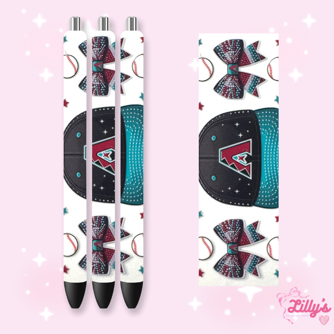 Nurse, Teacher & Sports Custom Glitter Resin Pens β Choose Your Wrap & Glitter