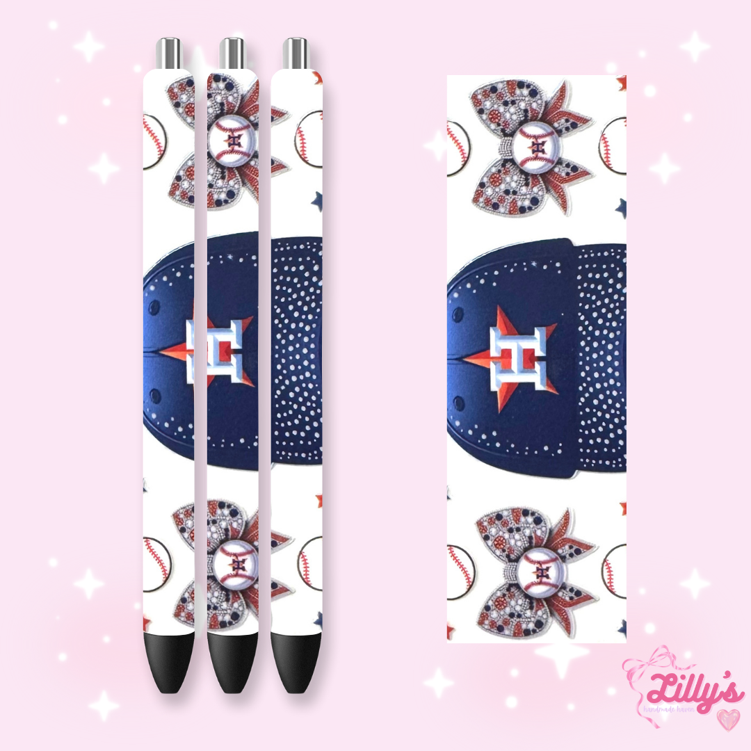 Nurse, Teacher & Sports Custom Glitter Resin Pens β Choose Your Wrap & Glitter