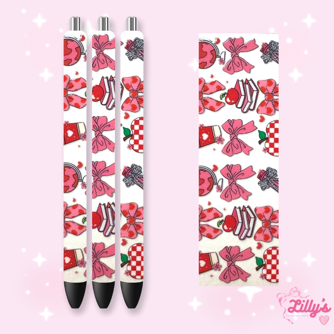 Nurse, Teacher & Sports Custom Glitter Resin Pens β Choose Your Wrap & Glitter