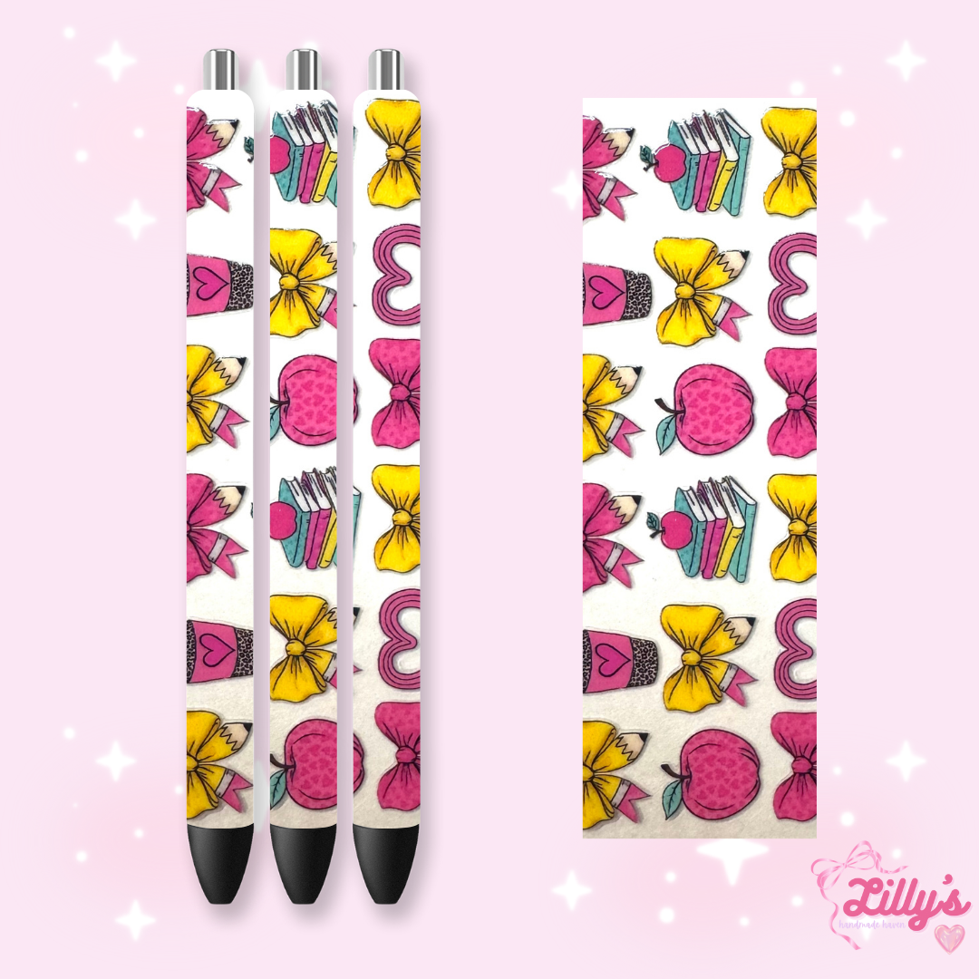 Nurse, Teacher & Sports Custom Glitter Resin Pens β Choose Your Wrap & Glitter