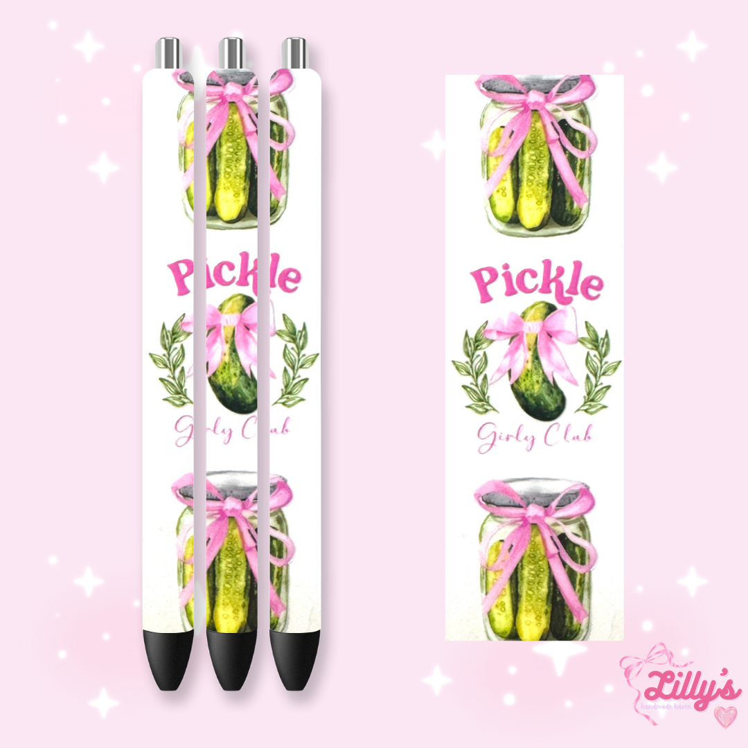 Girly, Bows, Mama & Dog Custom Glitter Resin Pens β Choose Your Wrap & Glitter