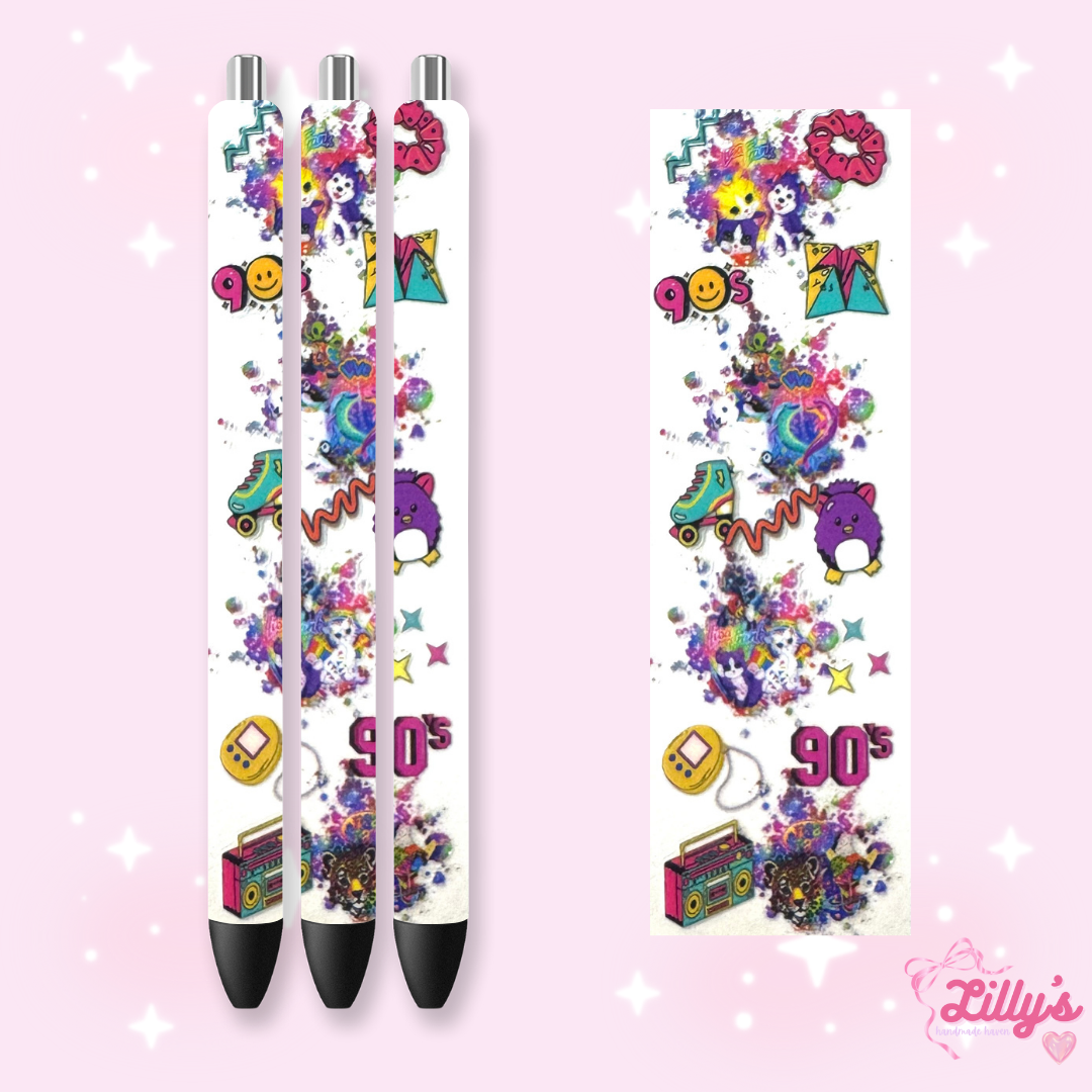 Cartoon & Movie Custom Glitter Resin Pens β Choose Your Wrap & Glitter