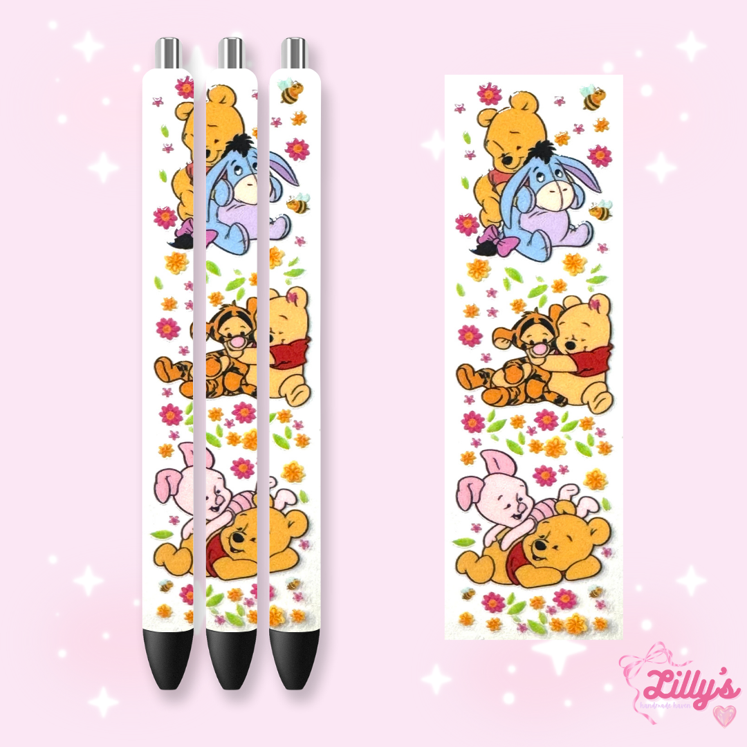 Mouse Theme Park & Princess Custom Glitter Resin Pens β Choose Your Wrap & Glitter
