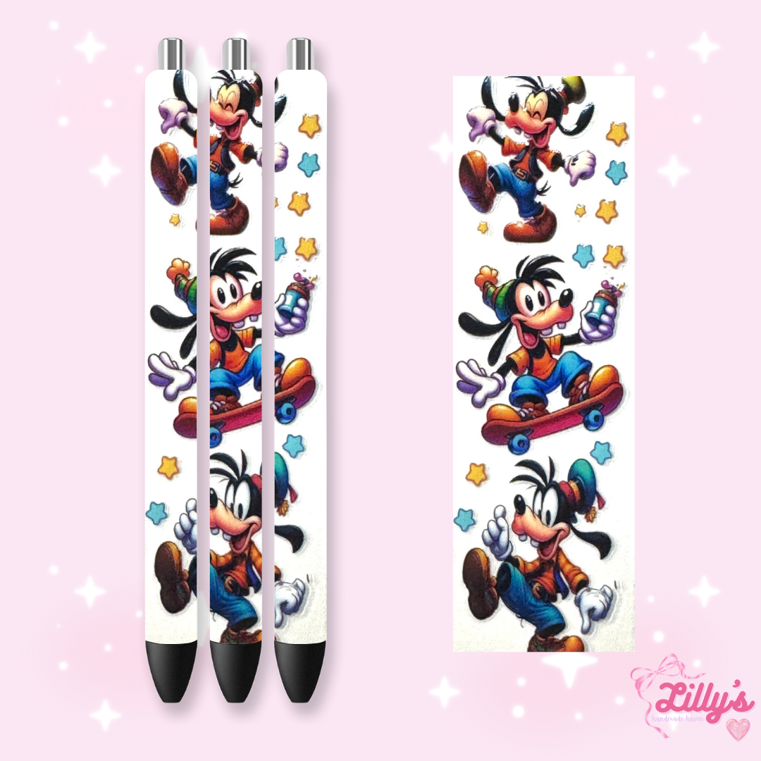 Mouse Theme Park & Princess Custom Glitter Resin Pens β Choose Your Wrap & Glitter