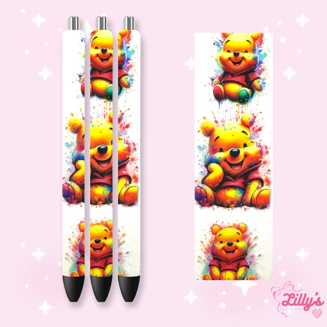 Mouse Theme Park & Princess Custom Glitter Resin Pens β Choose Your Wrap & Glitter