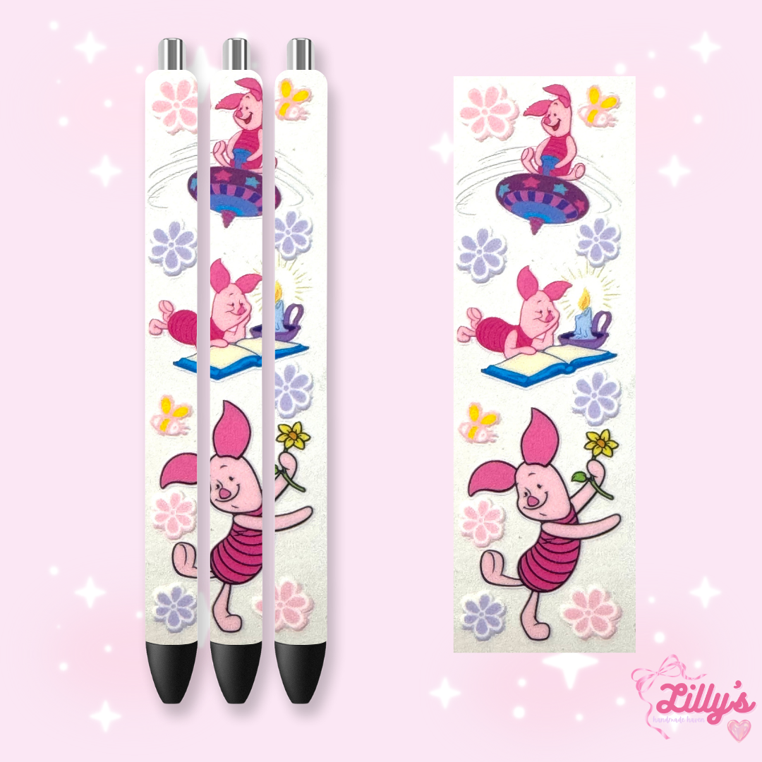 Mouse Theme Park & Princess Custom Glitter Resin Pens β Choose Your Wrap & Glitter