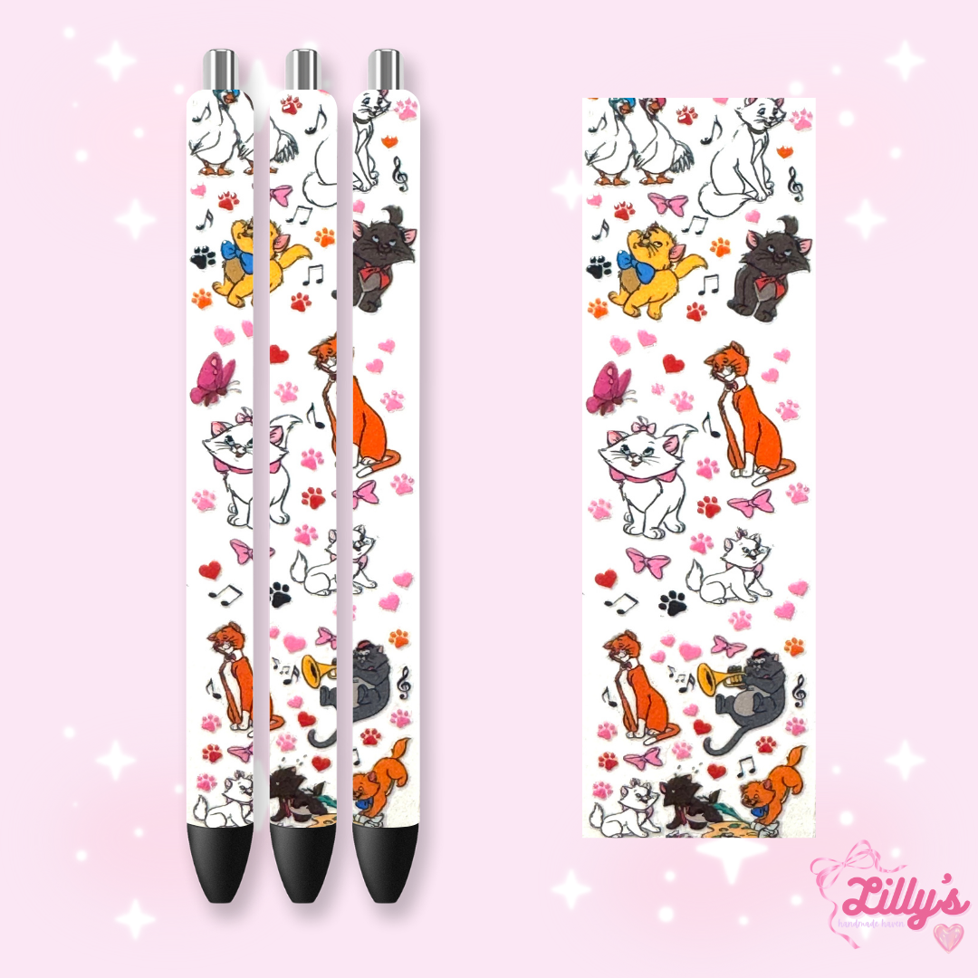 Mouse Theme Park & Princess Custom Glitter Resin Pens β Choose Your Wrap & Glitter