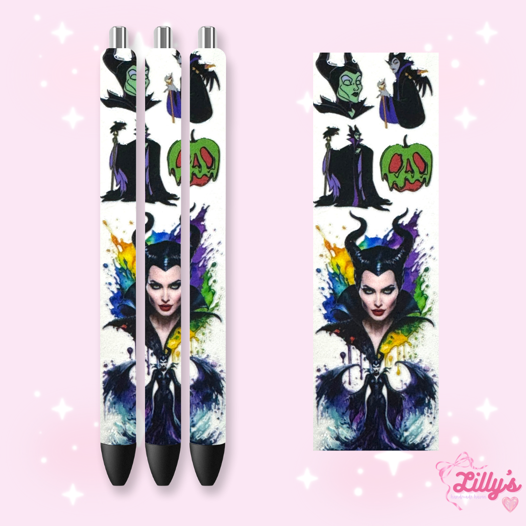 Mouse Theme Park & Princess Custom Glitter Resin Pens β Choose Your Wrap & Glitter